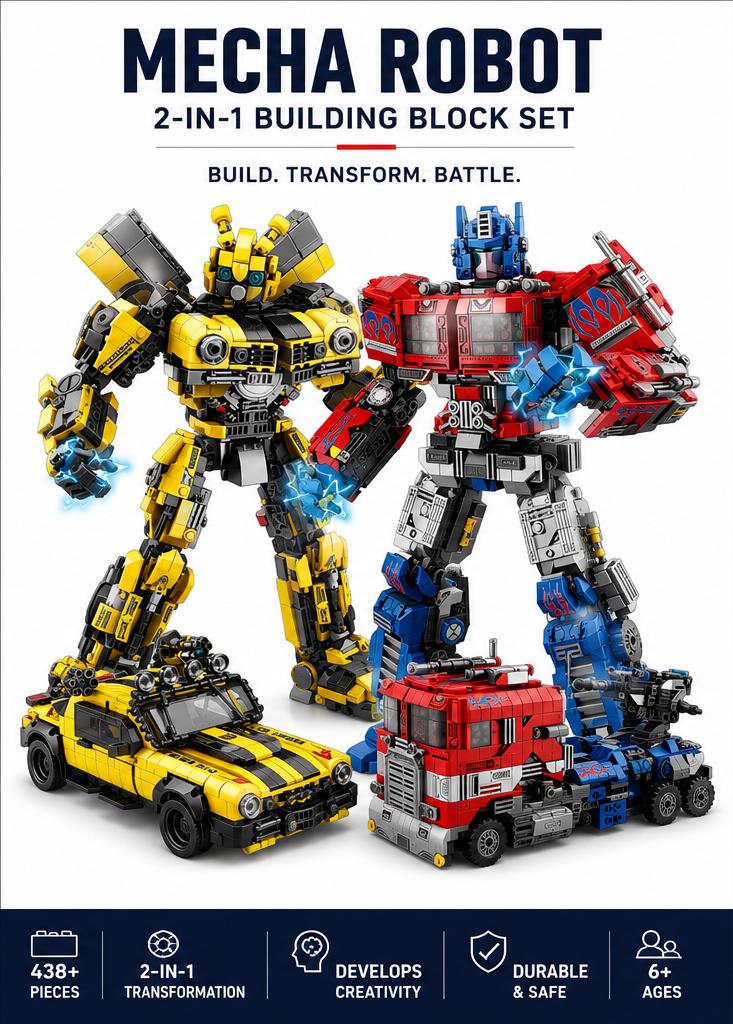 Transforming Robot Building Blocks Set