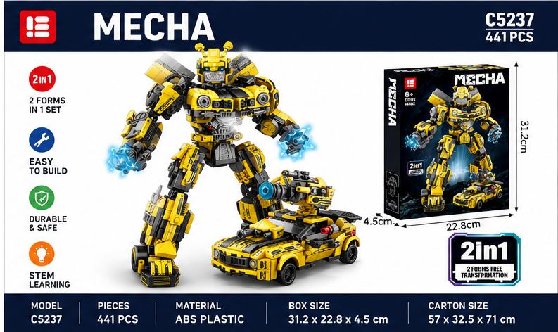 Transforming Robot Building Blocks Set