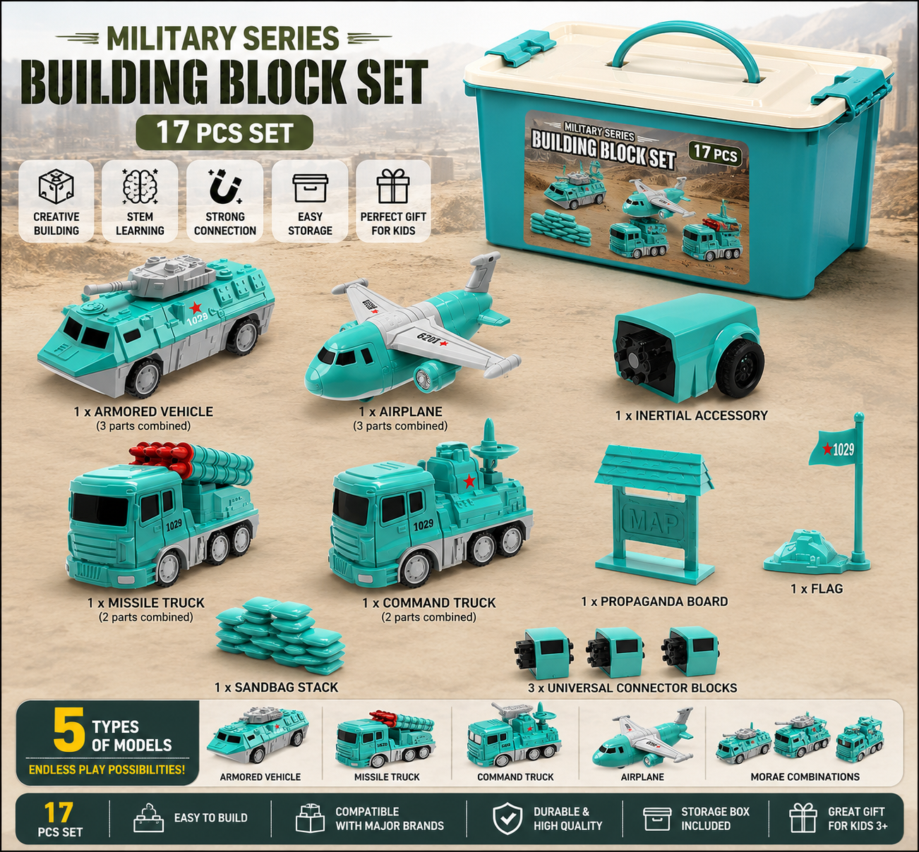 Magnetic STEM Engineering Vehicle Set