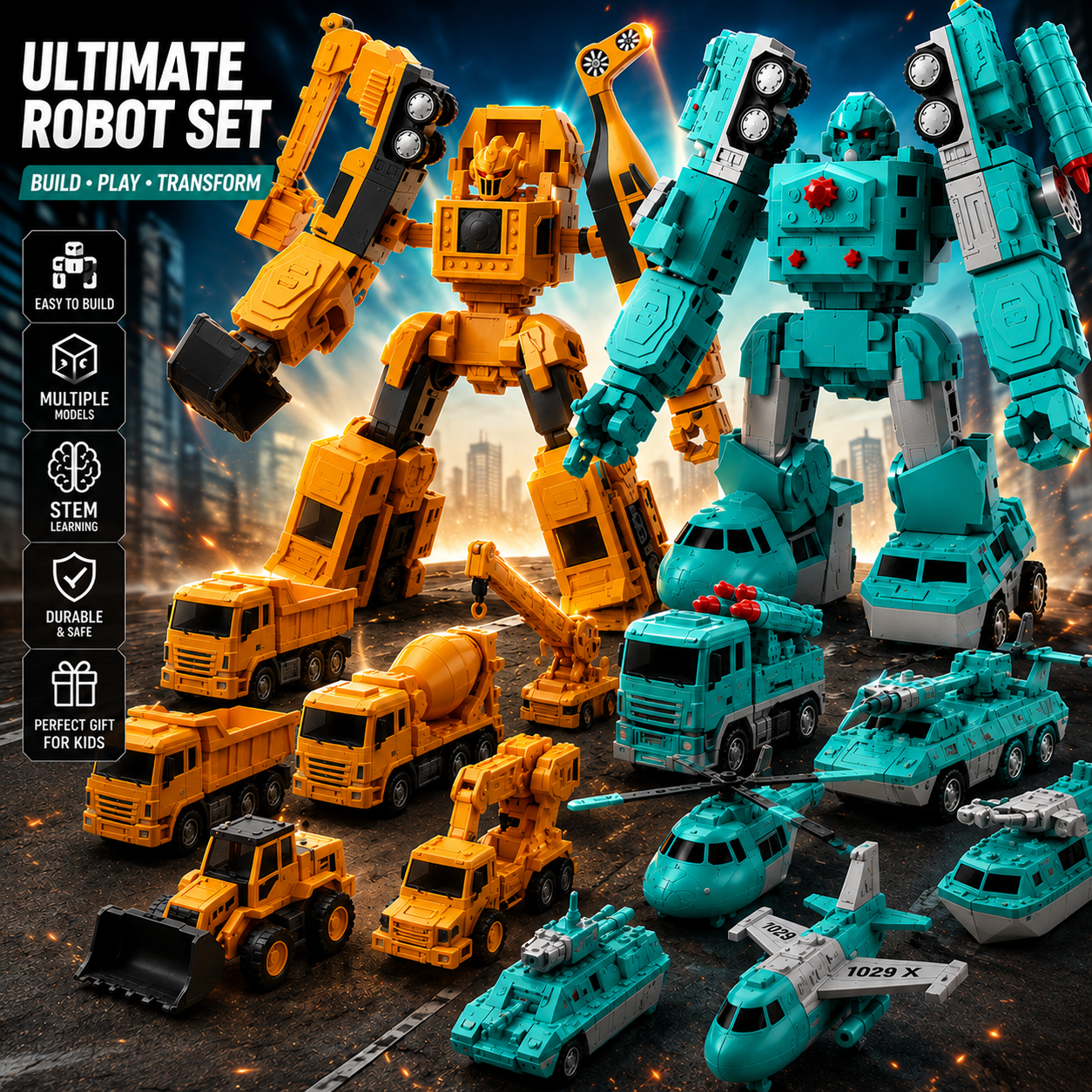Magnetic STEM Engineering Vehicle Set