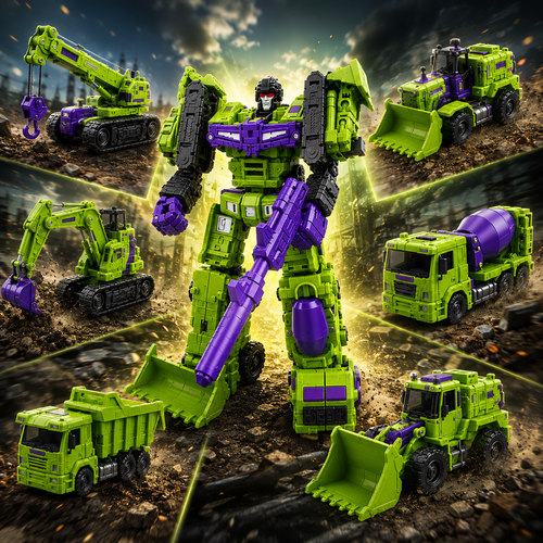 6-in-1 Transforming Construction Robot Set