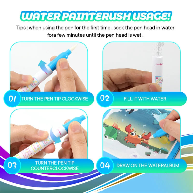 Magic Water Drawing Book