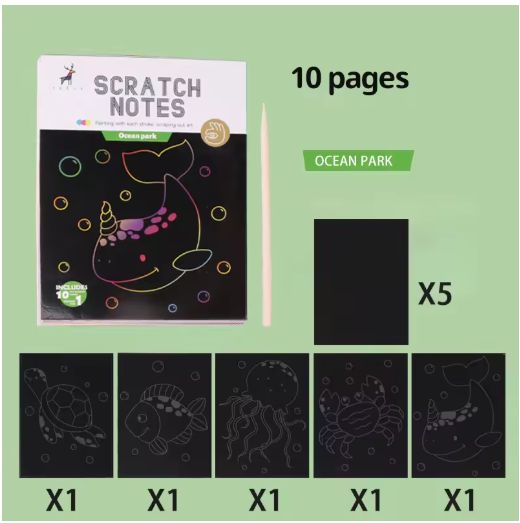 Rainbow Scratch Art Book